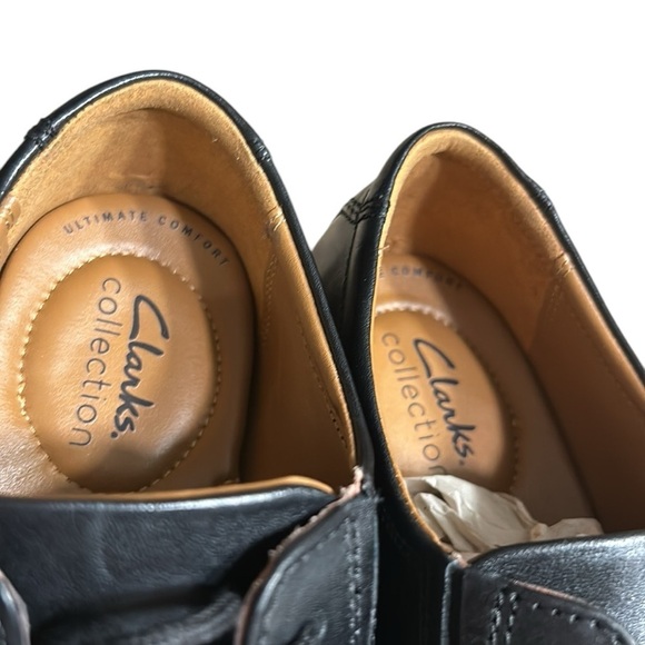 Clark’s men shoe,Tilden Cap toe,Oxford,black leather,classy,event,office 7.5 “ W - Picture 9 of 15